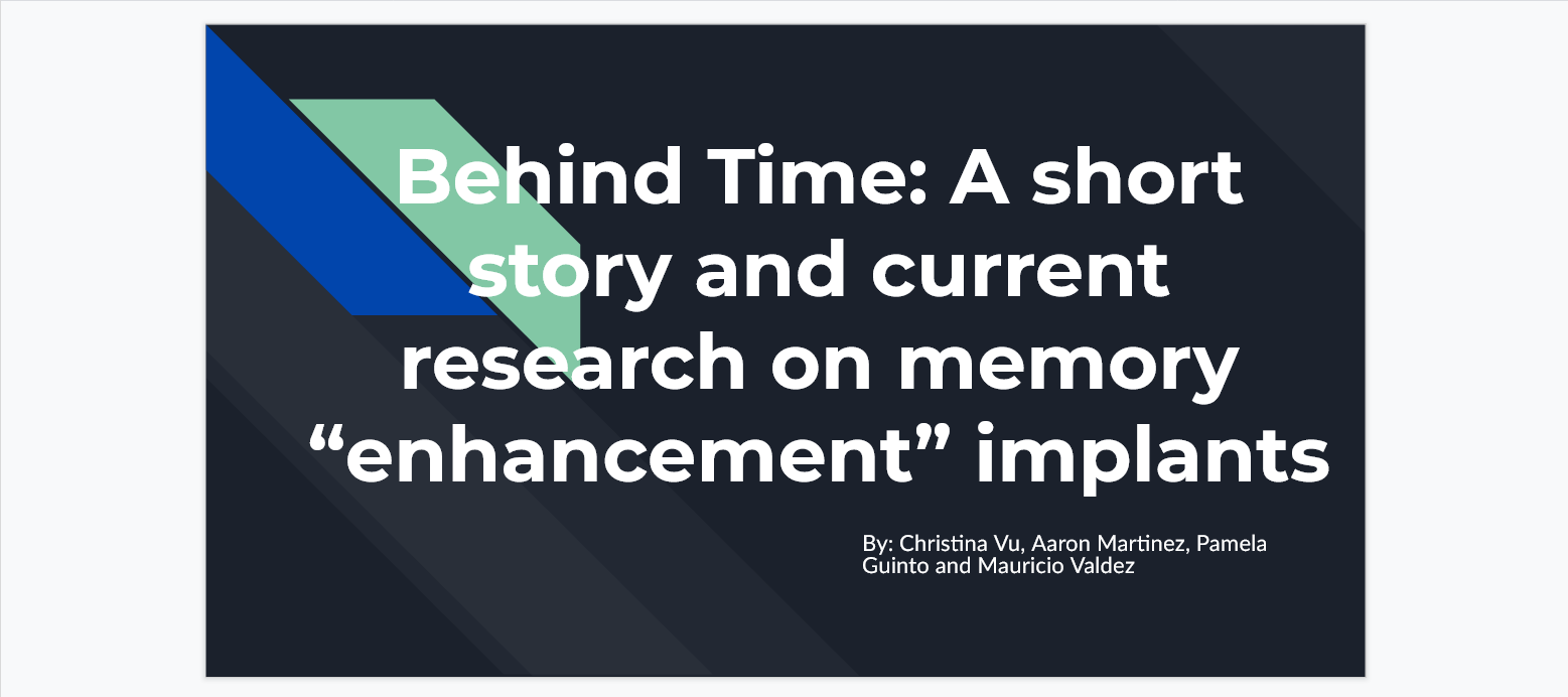 Showcase: Behind Time – A Short Story [group 5 project] – Learning ...